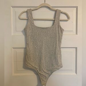 Abercrombie Double Layer Seamless Bodysuit - Size M, gray